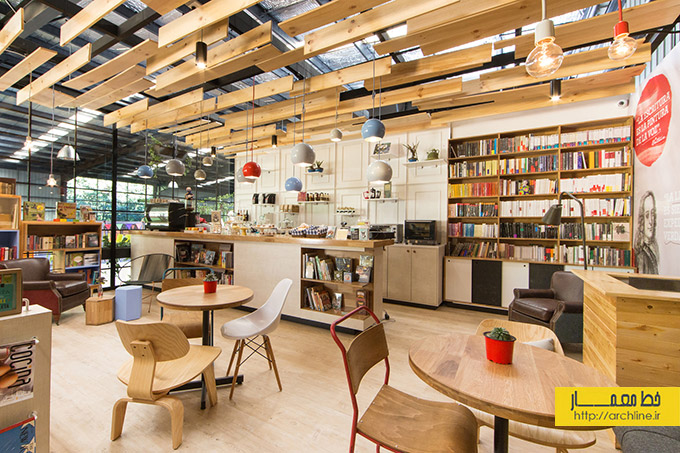 طراحی داخلی کافه کتاب،دکوراسیون داخلی کافه کتاب،معماری کافه کتاب