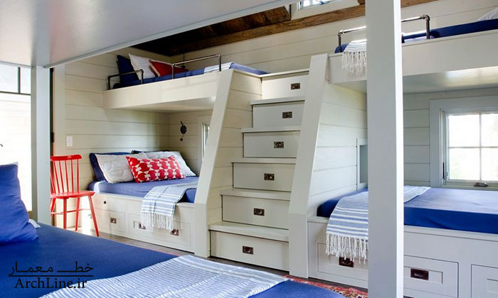 ایده هایی برای طراحی تخت خواب دو طبقه 
