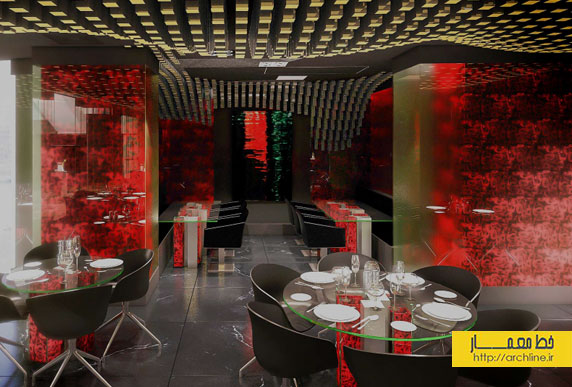 طراحی داخلی رستوران مدرن الهیه _ رنا دیزاین