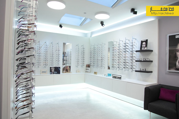 طراحی داخلی فروشگاه عینک فروشی،دکوراسیون مغازه عینک فروشی