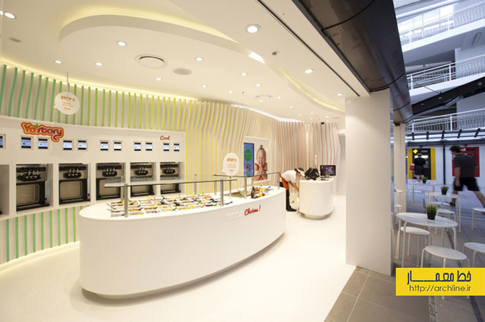 طراحی داخلی مغازه بستنی فروشی،دکوراسیون بستنی فروشی،ویترین بستنی فروشی