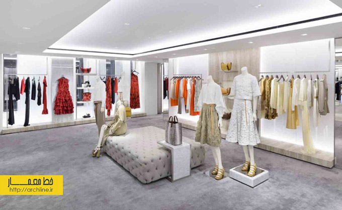 طراحی داخلی فروشگاه لباس،دکوراسیون مغازه پوشاک