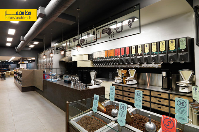 طراحی داخلی فروشگاه قهوه،دکوراسیون مغازه قهوه فروشی