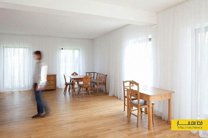 بازسازی آپارتمان با نمای پارچه ای