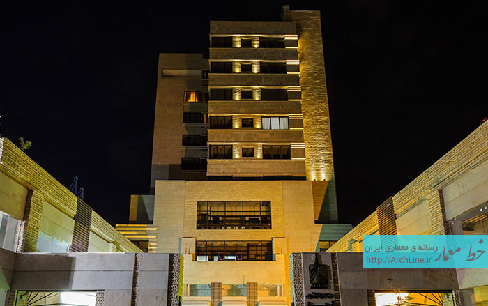 معماری برج تجاری اداری آرمیتاژ گلشن