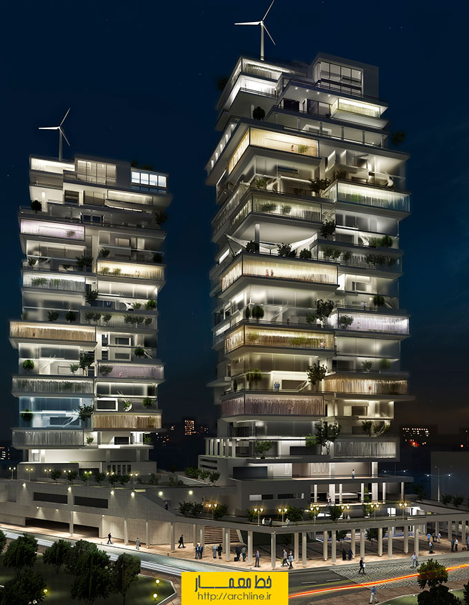 معماری برج‌های مسکونی سبز کوثر،طراحی نمای ساختمان
