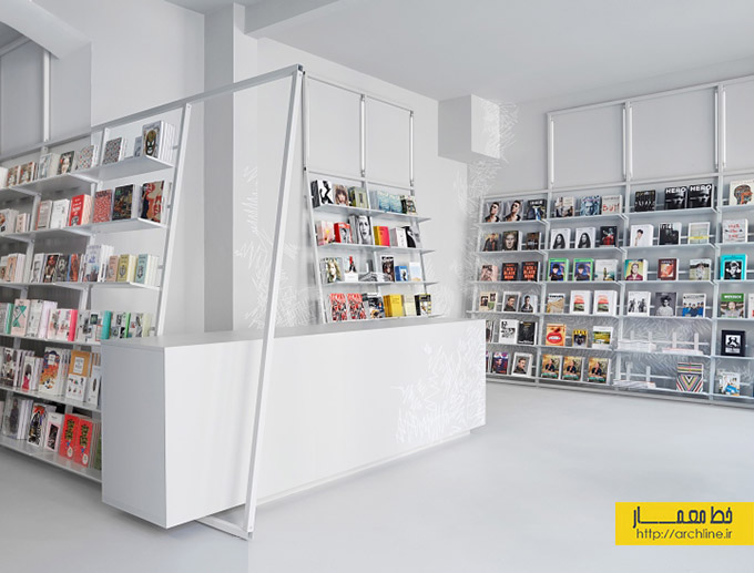 طراحی داخلی فروشگاه کتاب،دکوراسیون مغازه کتابفروشی