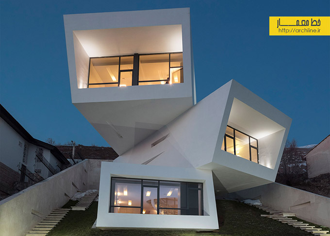 معماری ویلای مشا، سه منظر یک خانه – دفتر معماری موج نو