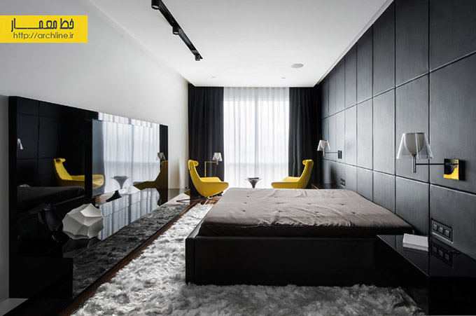 طراحی داخلی آپارتمان سیاه و سفید،دکوراسیون داخلی 2017