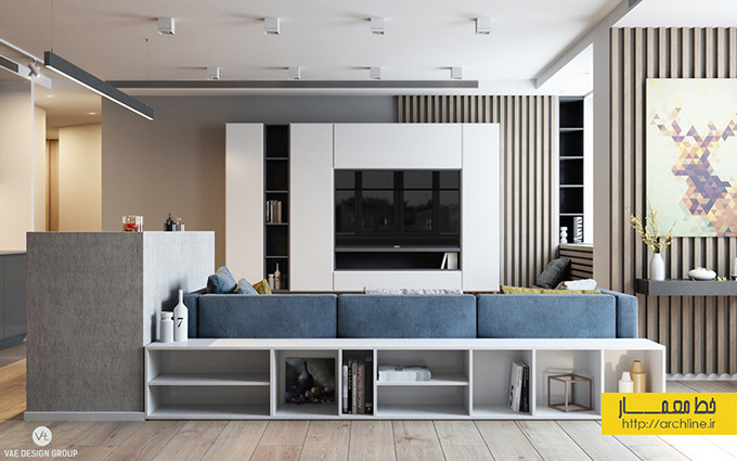 طراحی داخلی آپارتمان مدرن،دکوراسیون آپارتمان دو خوابه