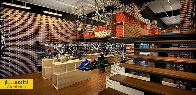 طراحی داخلی فروشگاه دوچرخه،دکوراسیون مغازه دوچرخه فروشی