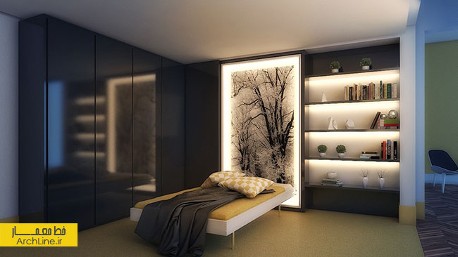 طراحی داخلی اتاق خواب،دکوراسیون اتاق خواب،نورپردازی اتاق خواب