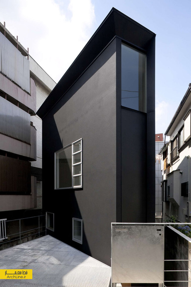 نمای ساختمان مدرن،نمای ساختمان به رنگ سیاه