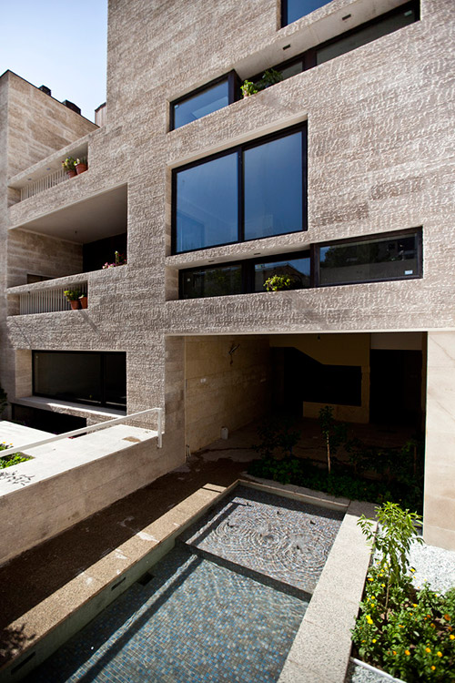 طراحی معماری ساختمان مسکونی،نمای ساختمان سه طبقه،طراحی نمای ساختمان سه طبقه