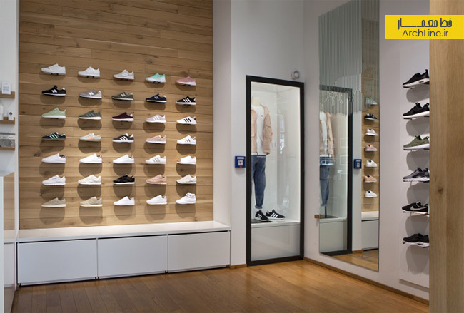 طراحی داخلی فروشگاه کفش،دکوراسیون مغازه کفش فروشی،دیزاین مغازه کیف و کفش