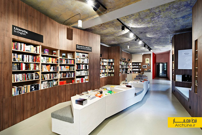 طراحی داخلی کافه کتاب،طراحی داخلی کتاب فروشی،دکوراسیون کتاب فروشی