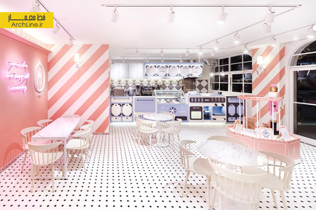 طراحی داخلی مغازه بستنی فروشی،عکس دکوراسیون مغازه بستنی فروشی،دیزاین بستنی فروشی