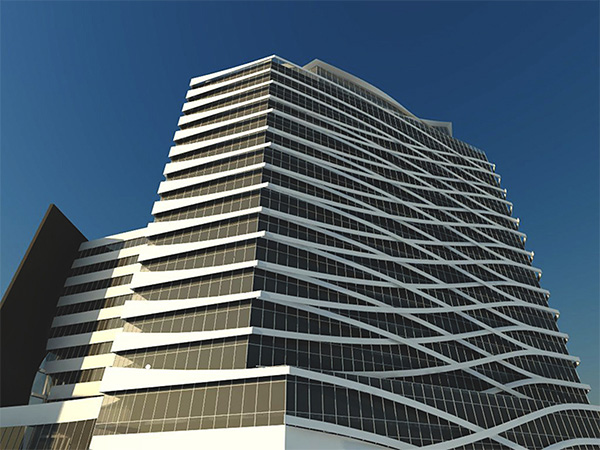 معماری ساختمان بانک گردشگری،طراحی نمای ساختمان بانک