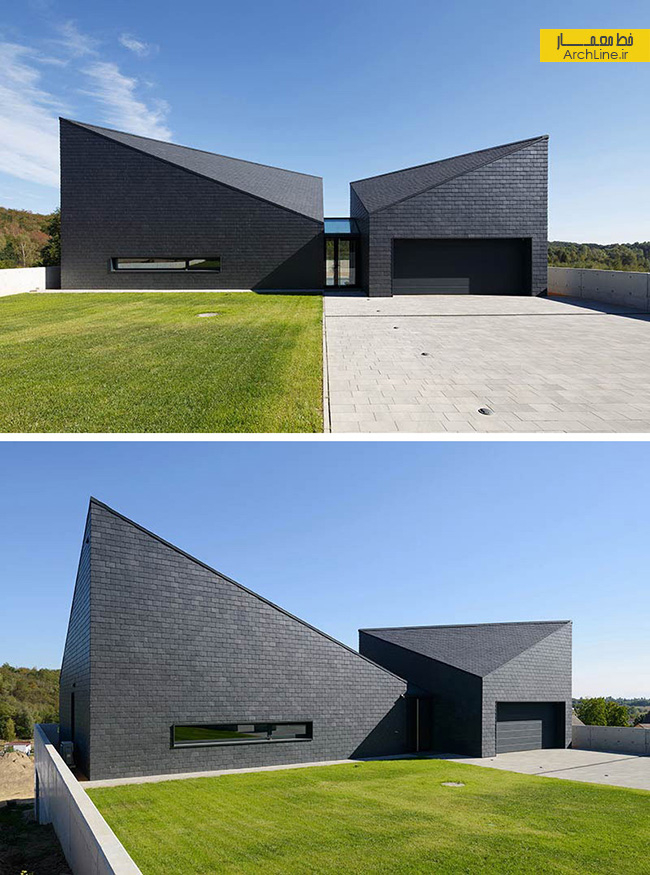 نمای ساختمان،طراحی نمای ساختمان،نمای ساختمان سیاه رنگ