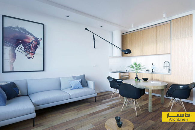 طراحی داخلی منزل،دکوراسیون آپارتمان 60 متری