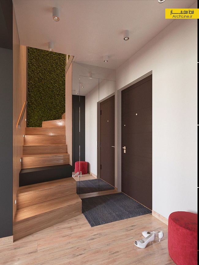 طراحی داخلی آپارتمان مدرن،دکوراسیون منزل،رنگ قرمز در دکوراسیون
