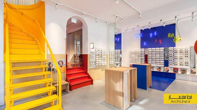 طراحی داخلی مغازه عینک فروشی،دکوراسیون فروشگاه عینک