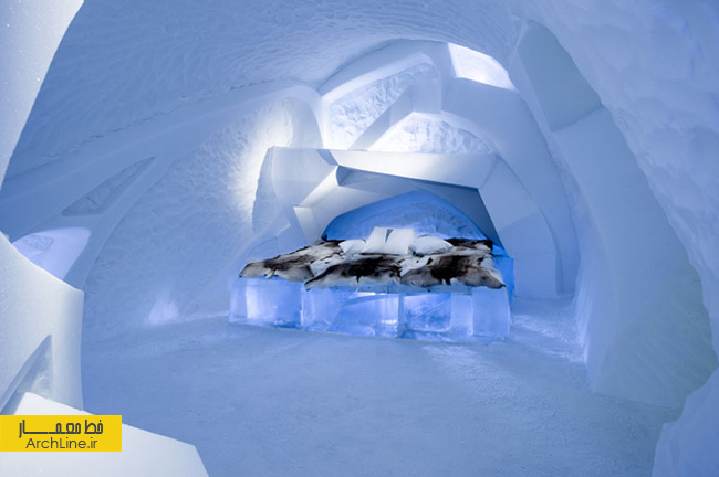 هتل یخی سوئد،طراحی داخلی هتل یخی