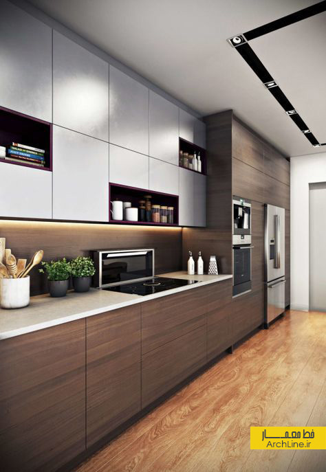 طراحی داخلی آشپزخانه،دکوراسیون آشپزخانه،سقف کاذب کناف،سقف کناف آشپزخانه