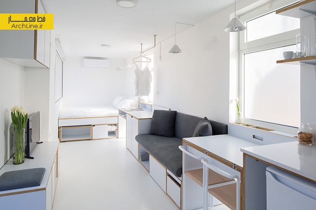 طراحی داخلی آپارتمان 15 متری،دکوراسیون منزل کوچک