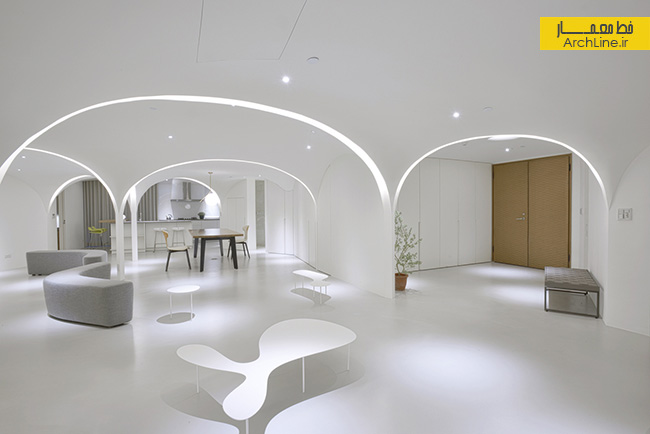 طراحی داخلی خانه ای مدرن با طرح پنج ضلعی