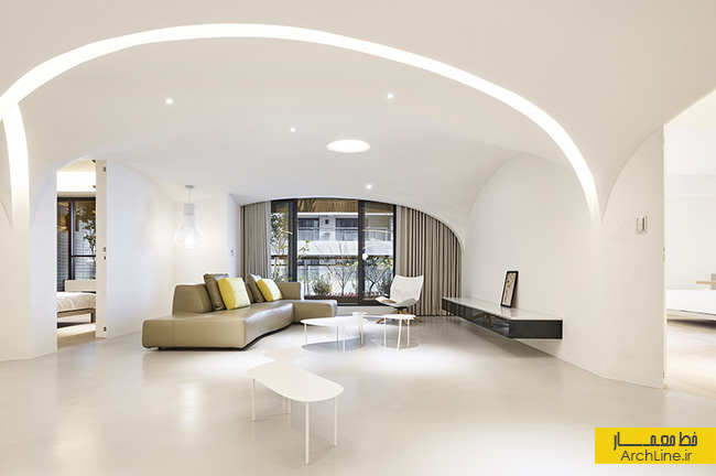 طراحی داخلی خانه ای مدرن با طرح پنج ضلعی