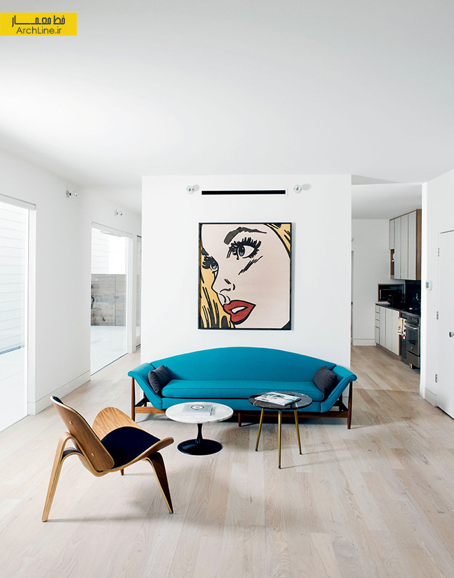 طراحی داخلی آپارتمان،دیزاین نشیمن،دکوراسیون نشیمن به رنگ آبی