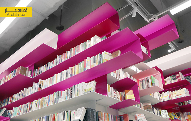 طراحی دکوراسیون کتابفروشی، قفسه بندی کتابفروشی