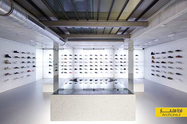 طراحی داخلی فروشگاه کفش،دکوراسیون مغازه کفش فروشی