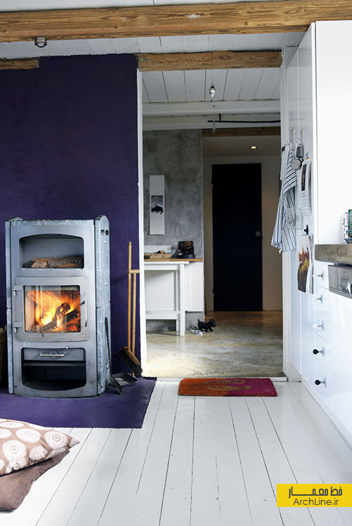 طراحی داخلی آشپزخانه، استفاده از رنگ بنفش