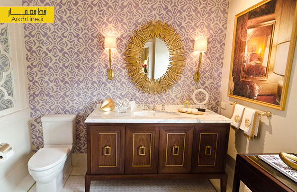 طراحی داخلی حمام، رنگ طلایی در طراحی داخلی