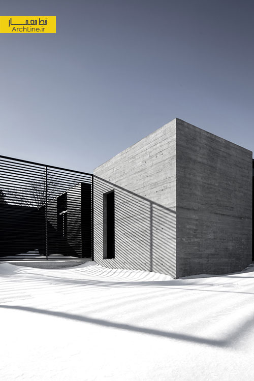 طراحی ساختمان مدرن،رنگ تیره