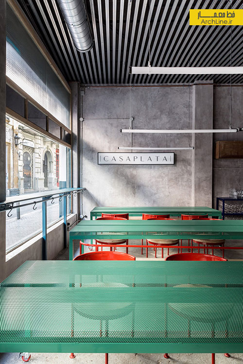 طراحی داخلی رستوران، سبک صنعتی با استفاده از یتن ورنگ پاستلی