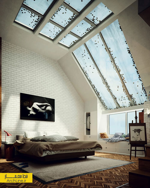 دکوراسیون داخلی، پنجره سقفی در طراحی داخلی