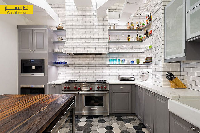 رنگ خاکستری و سفید در دکوراسیون آشپزخانه