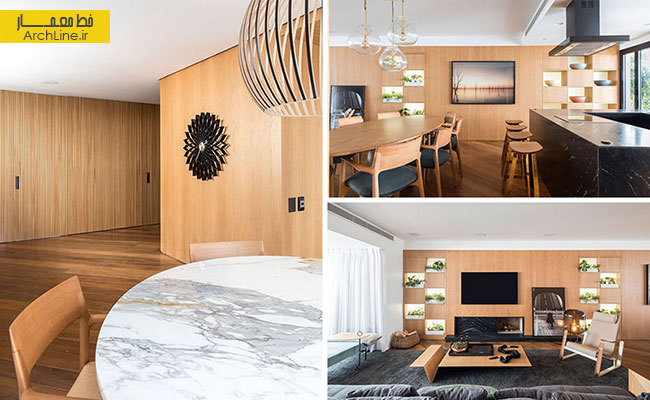 طراحی داخلی آپارتمان،چوب درطراحی داخلی آپارتمان مدرن