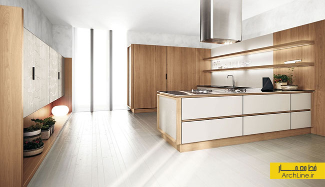 کابینت چوبی مدرن، دکوراسیون آشپزخانه