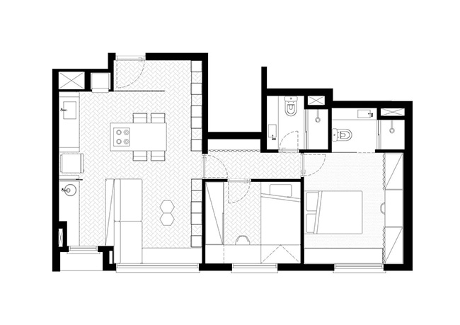 طراحی داخلی آپارتمان زیر 65 متر
