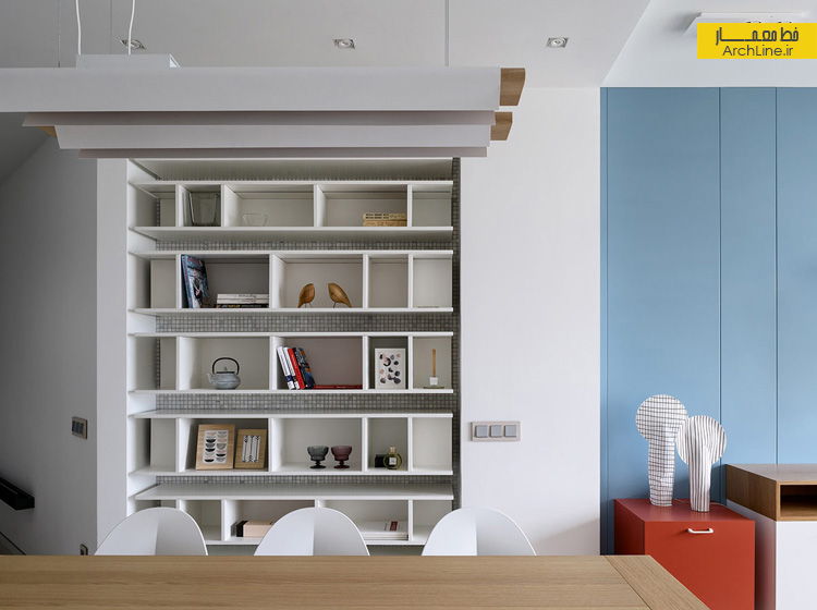 طراحی داخلی منزل مدرن، دکوراسیون با رنگ های متضاد