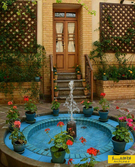 مدل باغچه حیاط ایرانی