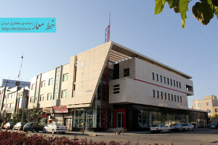 معماری ساختمان اداری نمایندگی سایپا در مشهد
