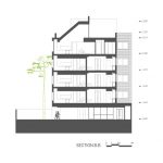 مقطع طراحی معماری ساختمان مسکونی ویلا