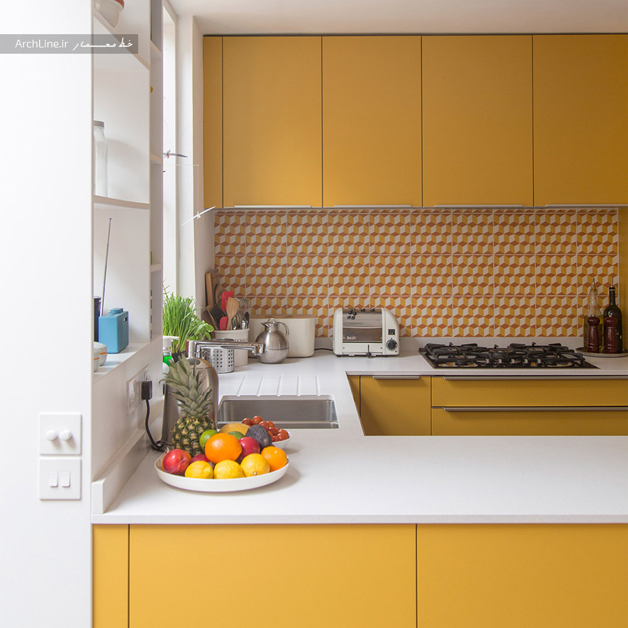 کابینت رنگی در دکوراسیون آشپزخانه