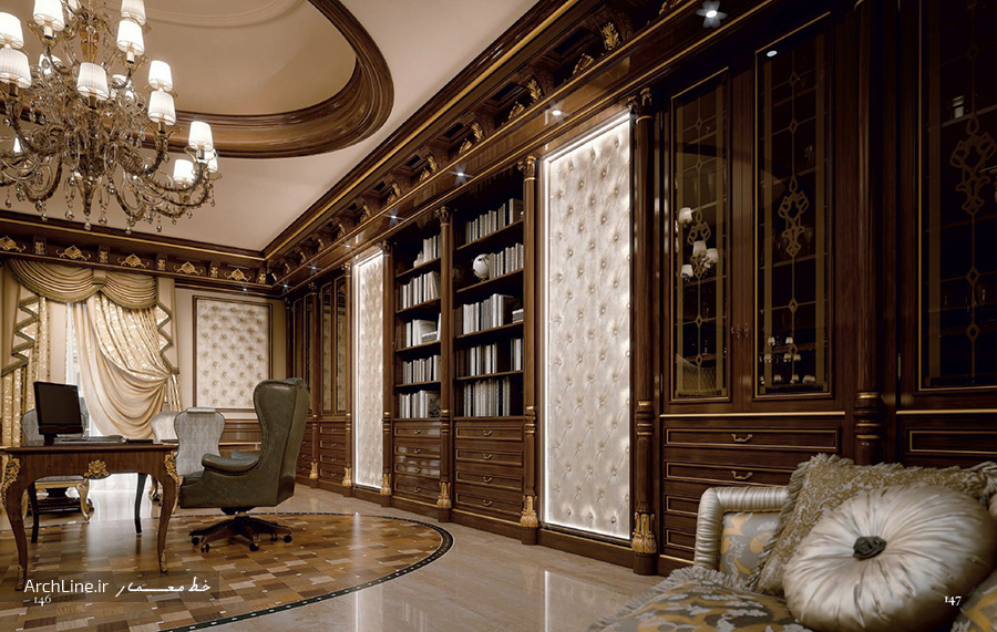 طراحی داخلی اداری کلاسیک
