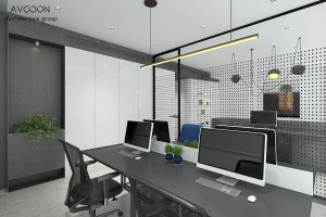 نمونه طراحی داخلی دفترکار